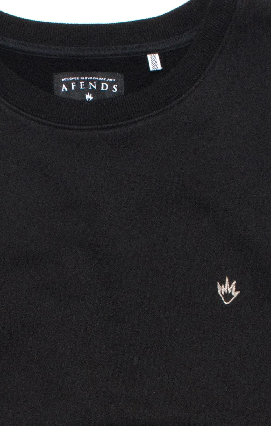 Afends Mens Flame Embroid - Crew Neck Sweat