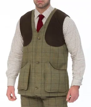 ALAN PAINE Rutland Mens Shooting Waistcoat - Dark Moss