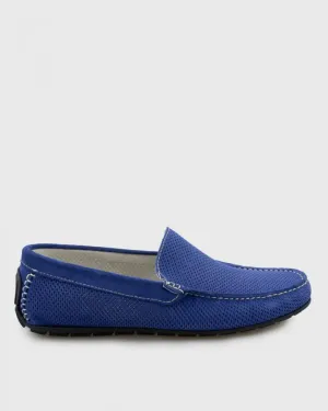 ANTICA CALZOLERIA 801-C AZZURRO SUEDE DRIVING SHOE