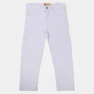 Boys Cotton Pant Independence - White