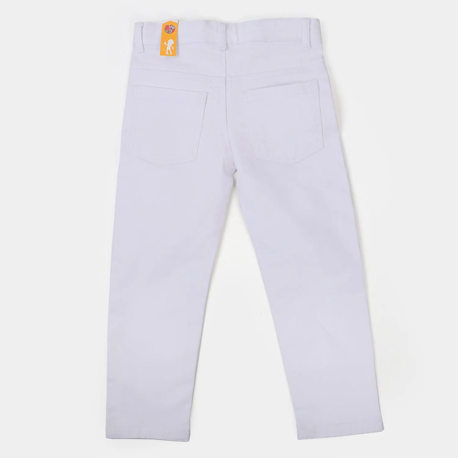 Boys Cotton Pant Independence - White