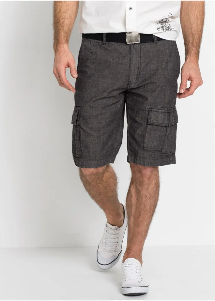 Bpc Selection loose fit cargo shorts, black