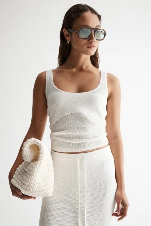 Cedar Crochet Top Ivory