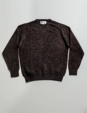 Classic Fit Shaggy Shetland Sweater - Midnight