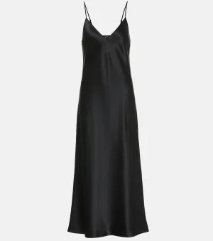 Clea silk satin slip dress JOSEPH, black