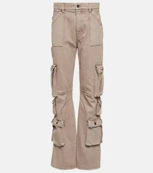 Dolce&Gabbana high-waisted cotton cargo pants, beige