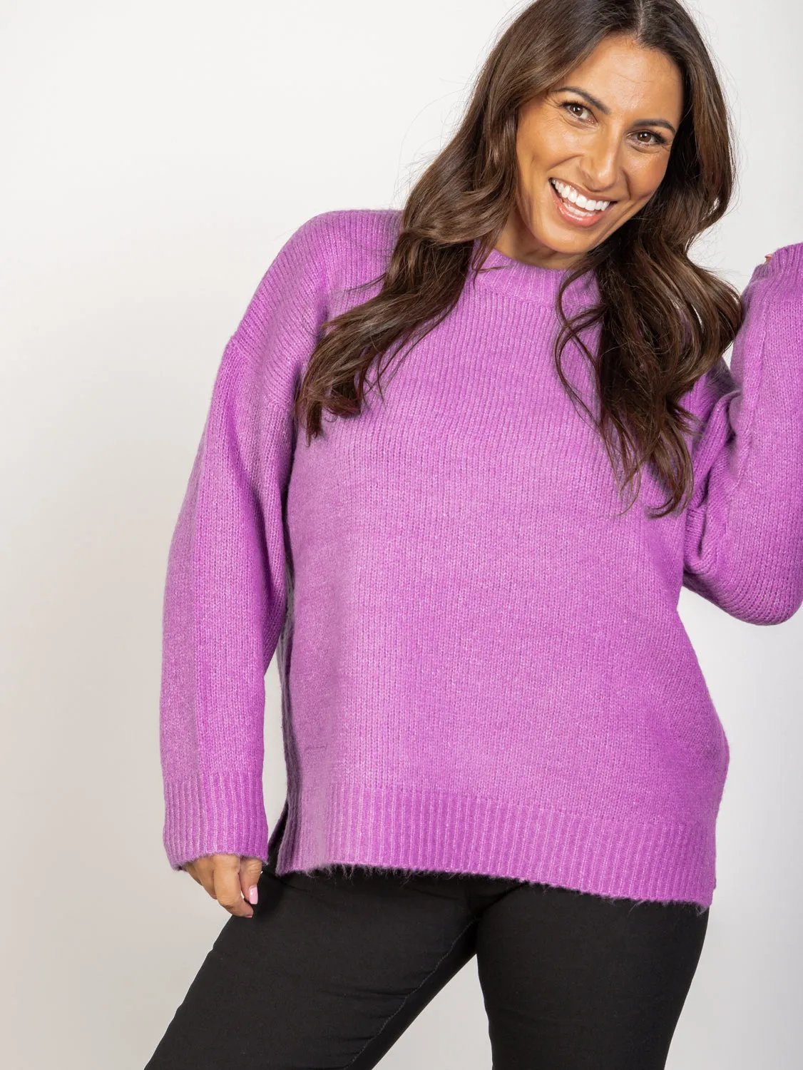 Ellie Knit Jumper - Plum