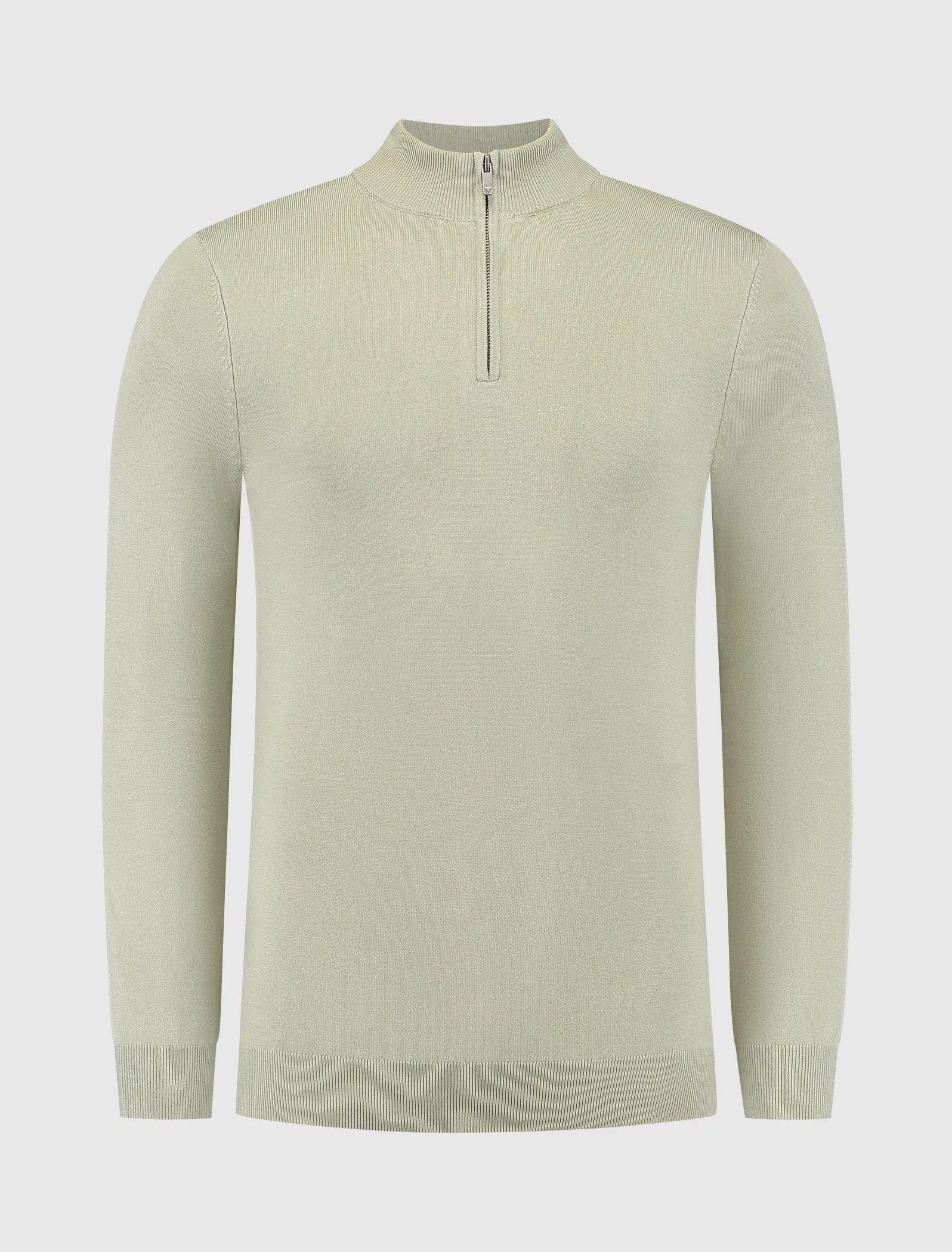 Essential Knitwear Halfzip Sweater | Light Army