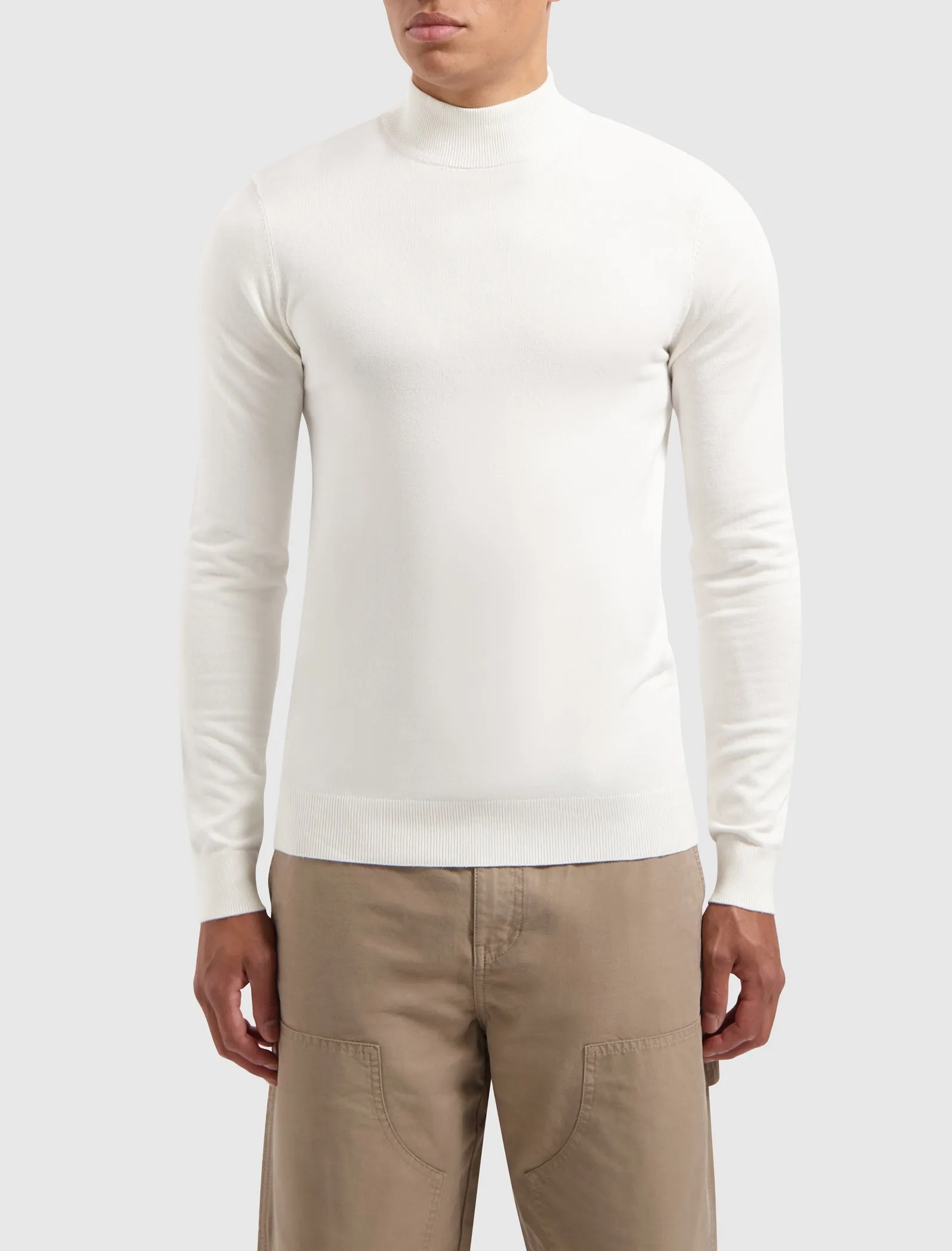 Essential Knitwear Mockneck Sweater | Off White