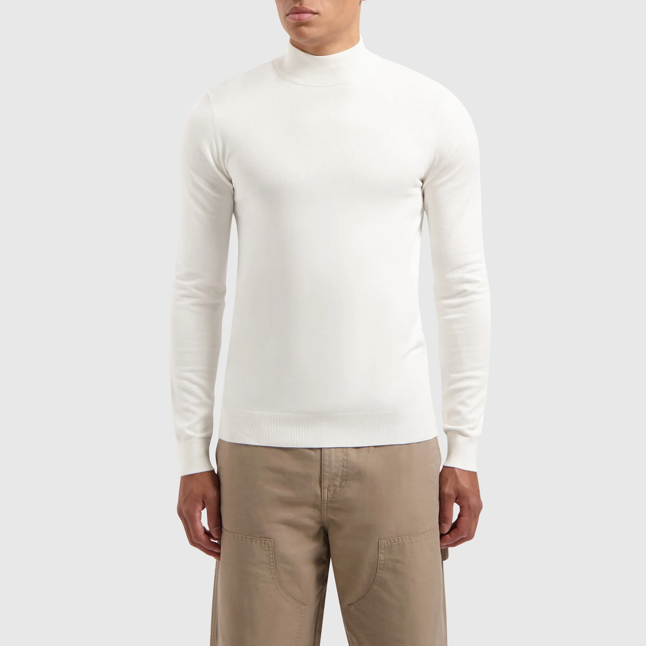 Essential Knitwear Mockneck Sweater | Off White