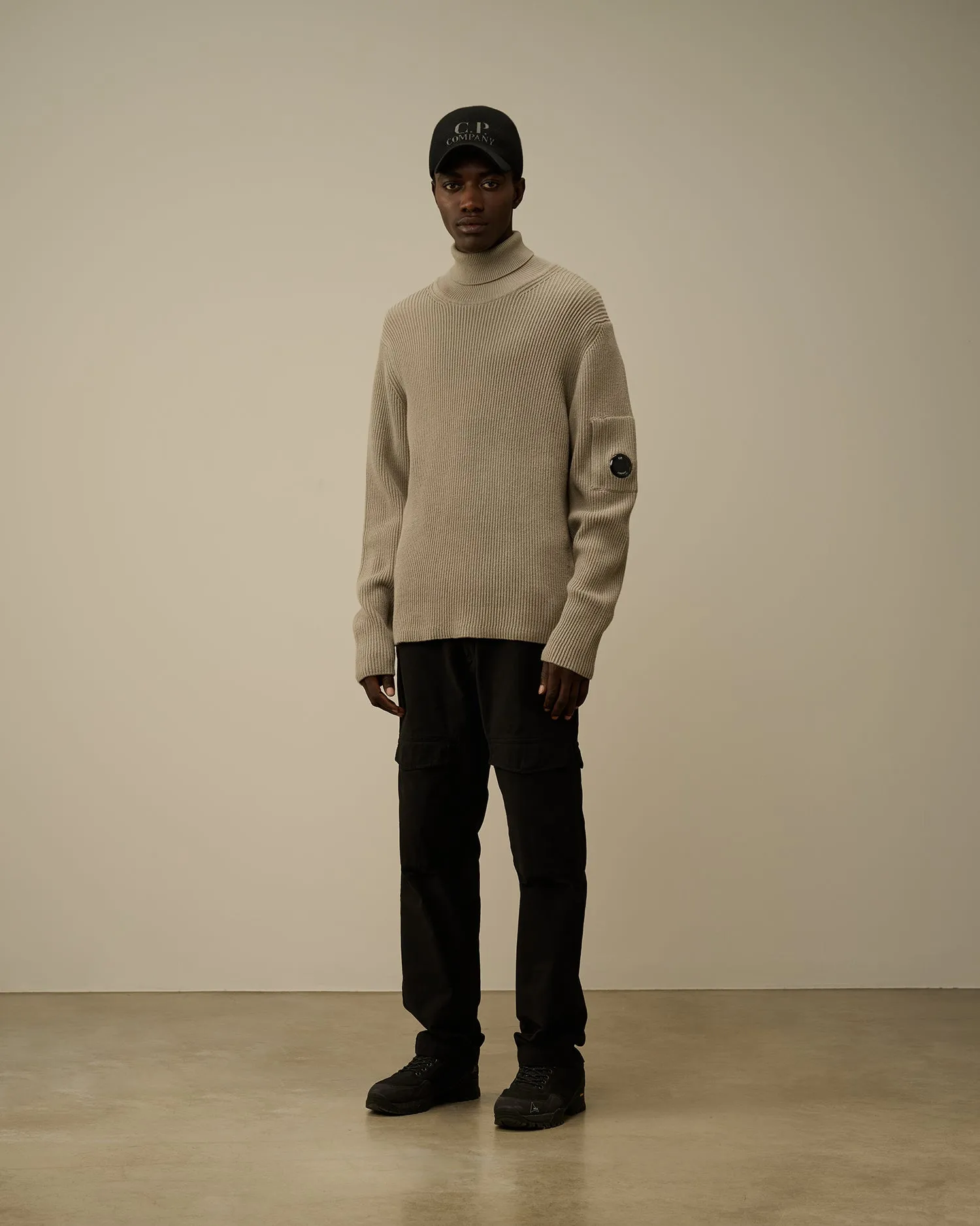 Full Rib Turtleneck Knit - Vintage khaki