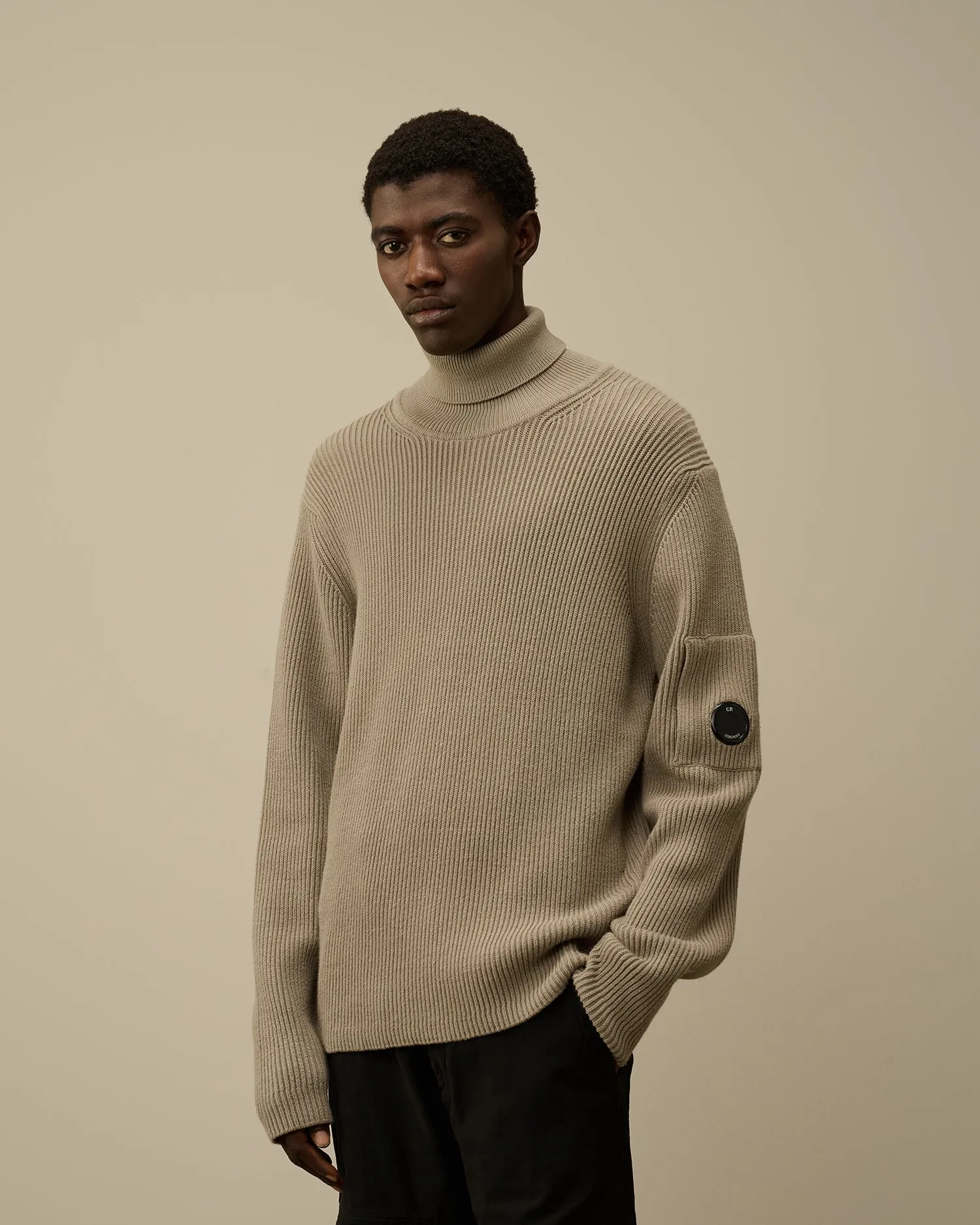 Full Rib Turtleneck Knit - Vintage khaki