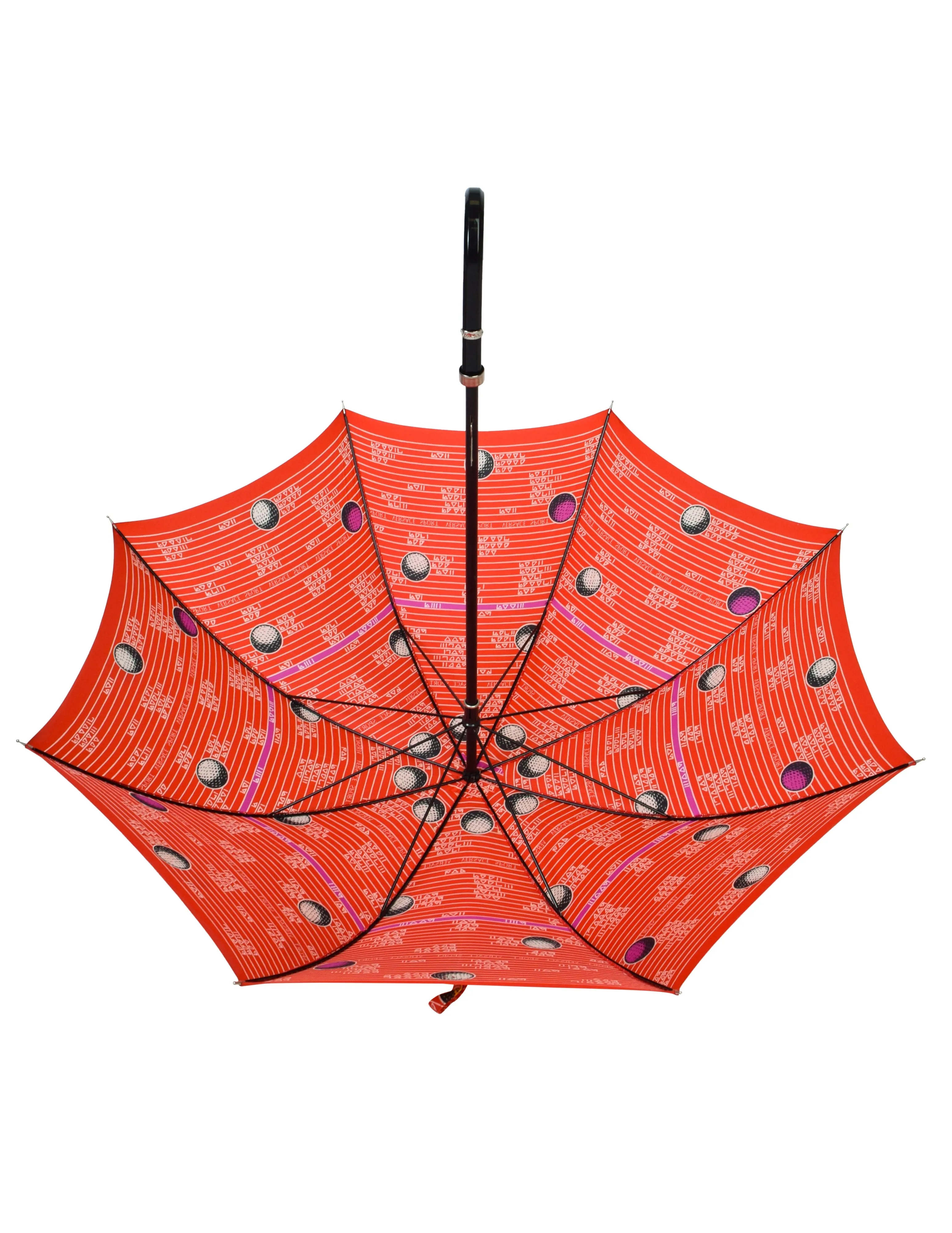 Gianni Versace Vintage Red Purple White Golf Ball Theme Umbrella