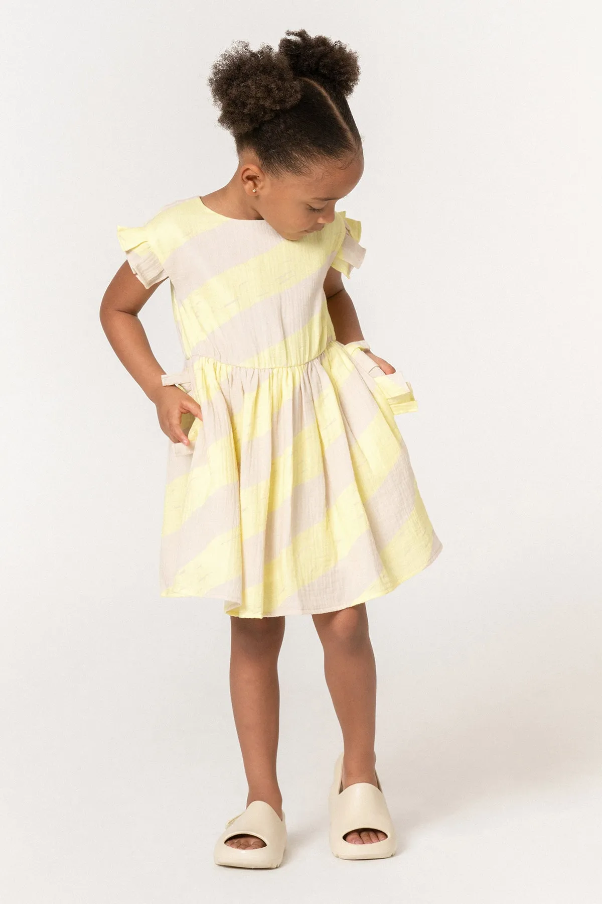 Girls Dress OMAMImini Fit And Flare Yellow