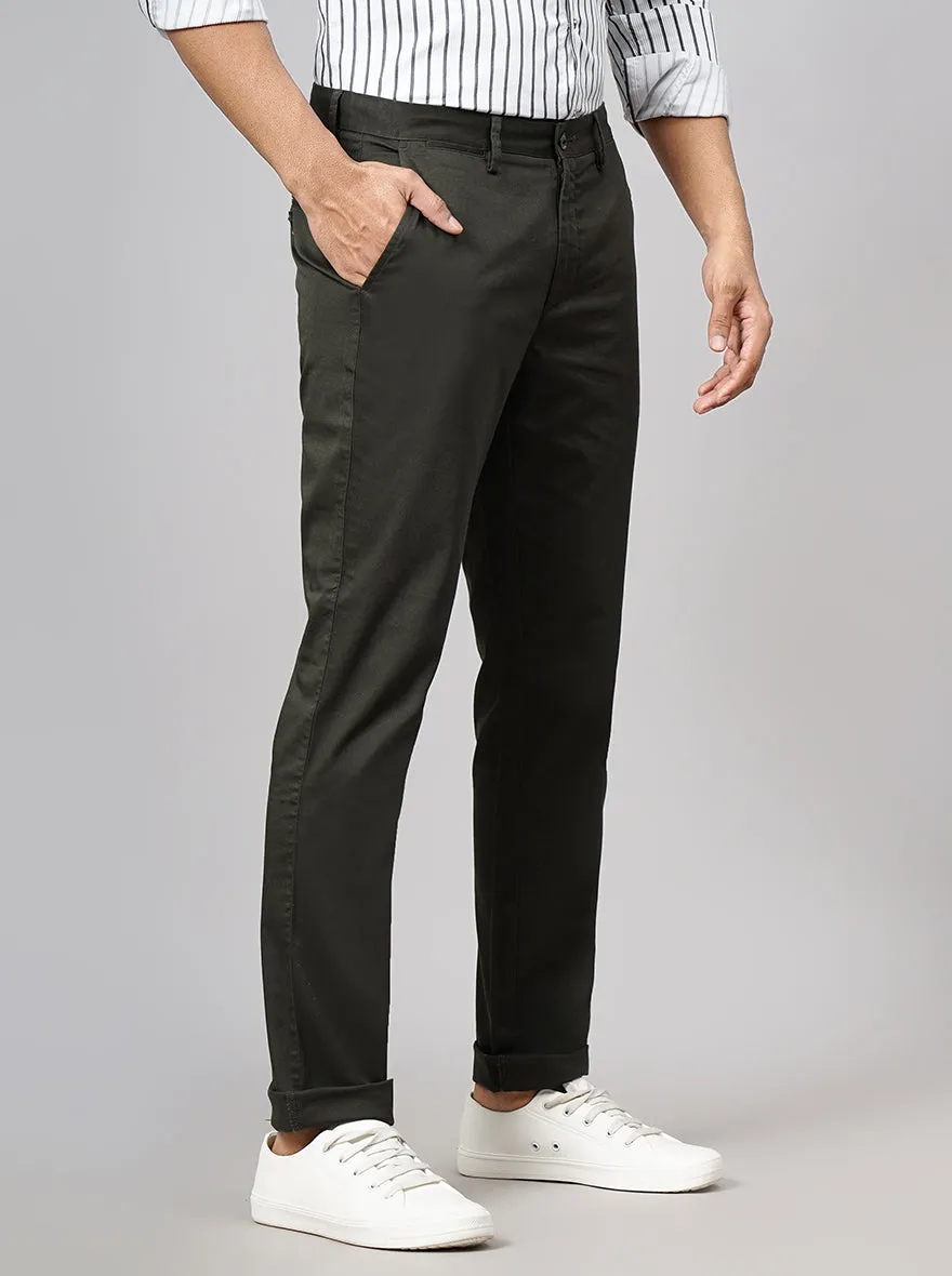 Green Dobby Neo Fit Casual Trouser | Greenfibre