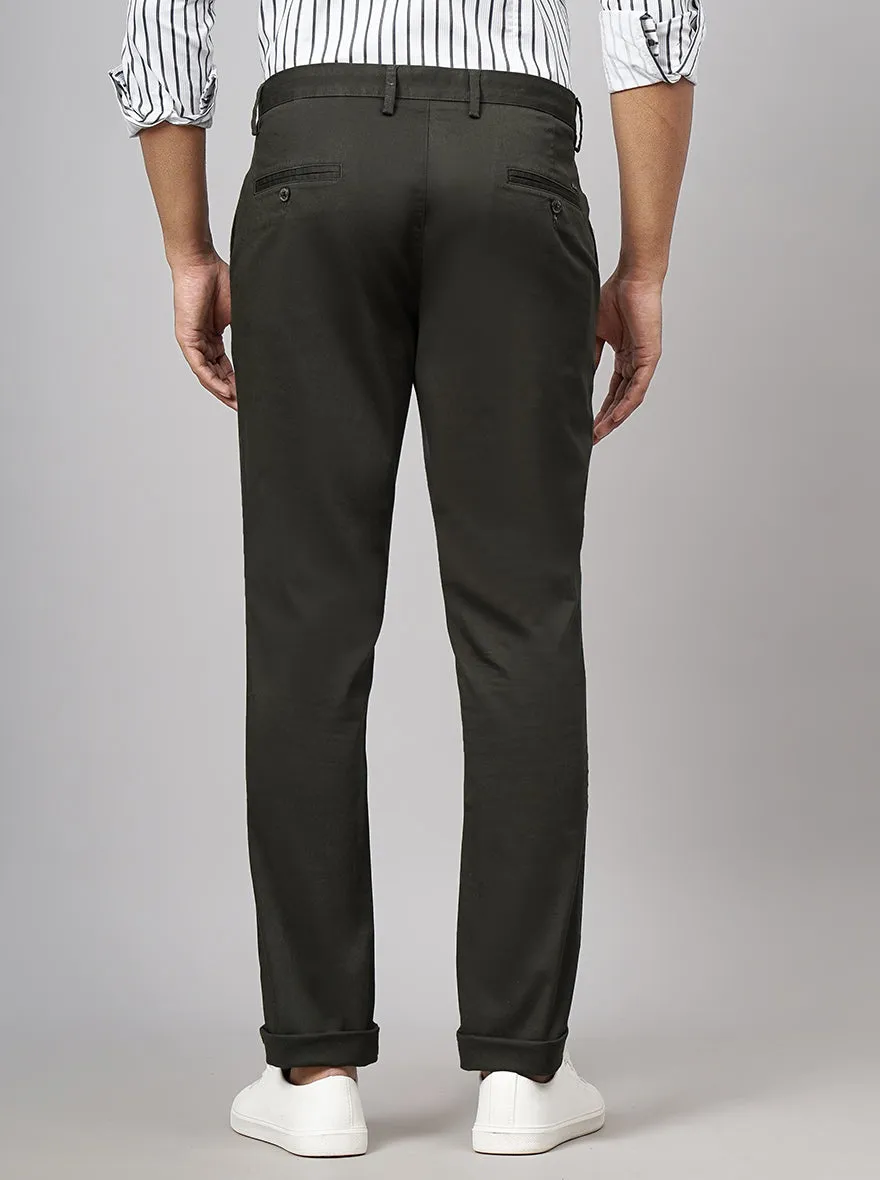 Green Dobby Neo Fit Casual Trouser | Greenfibre