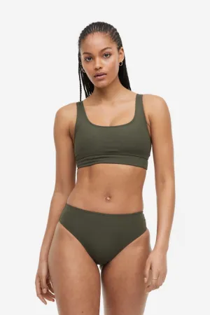 H&M bikini bottoms, dark green khaki