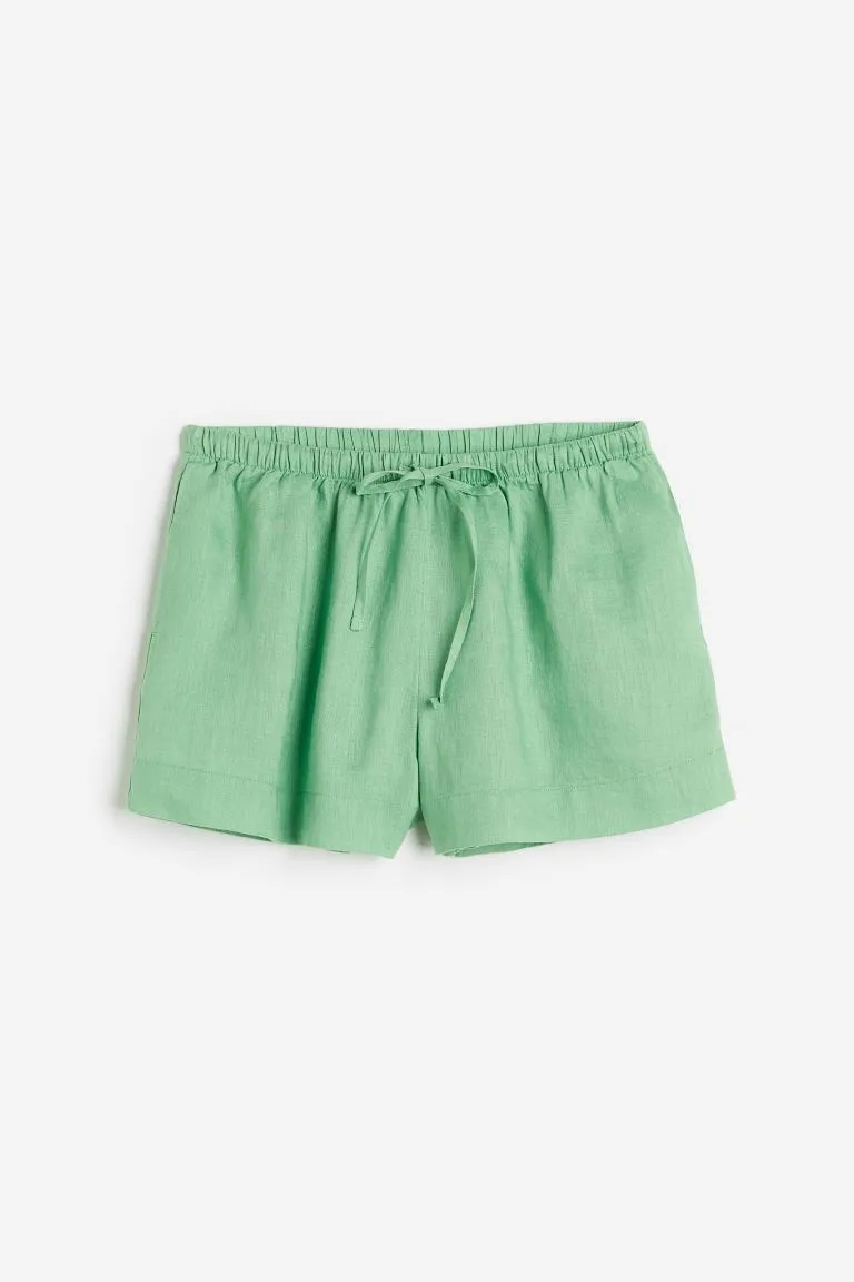 H&M linen shorts, green