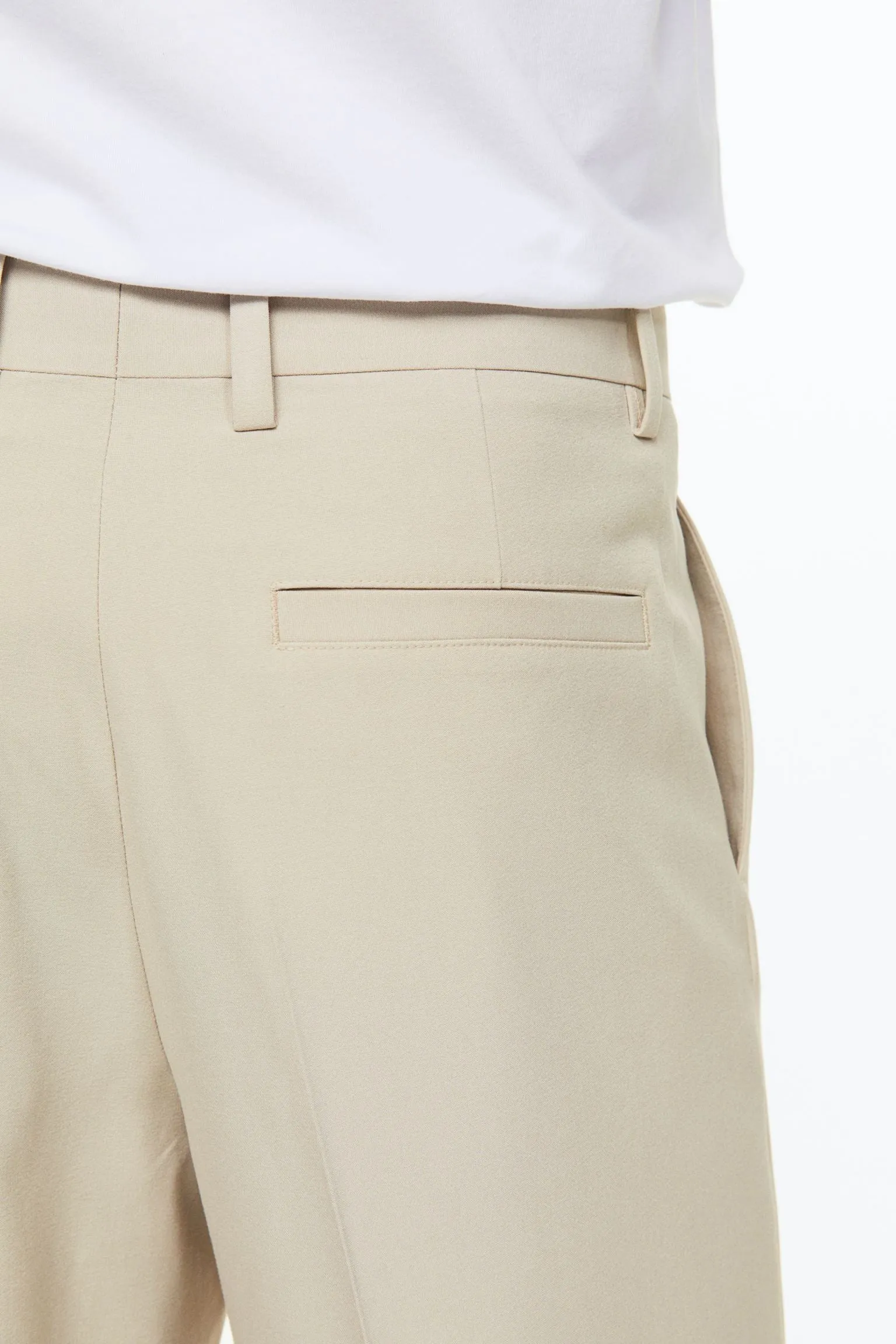 H&M Loose Fit Dress Pants, light beige