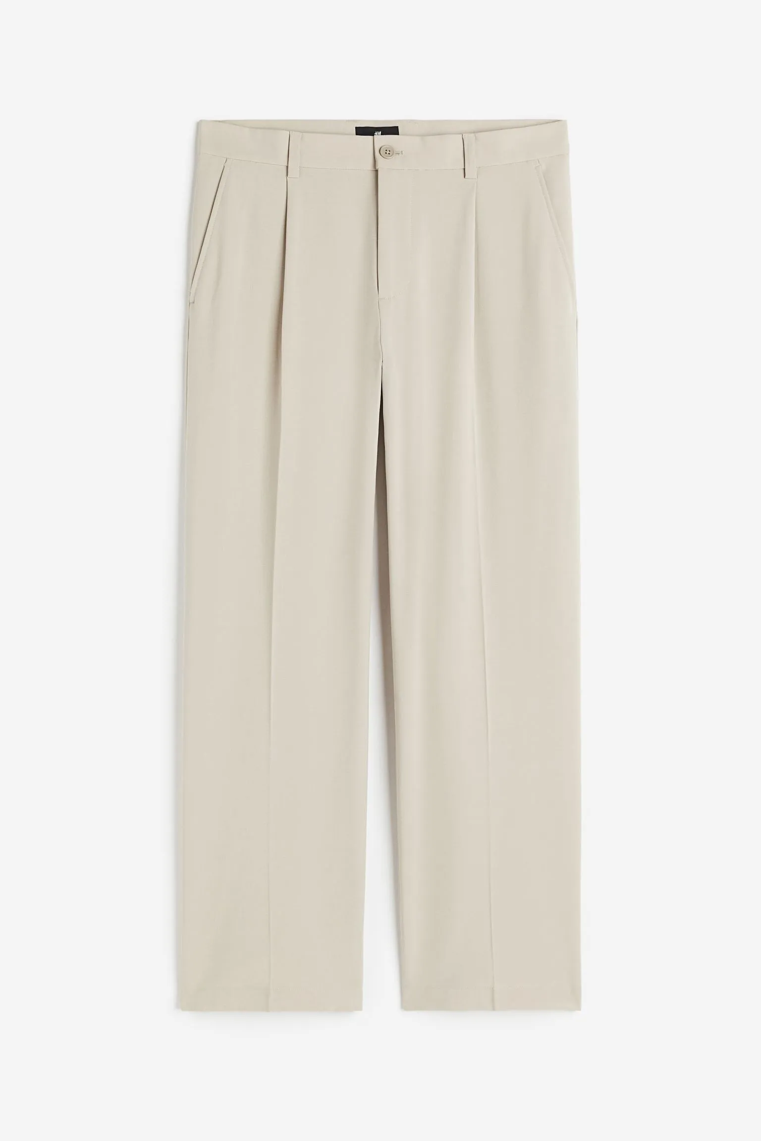 H&M Loose Fit Dress Pants, light beige