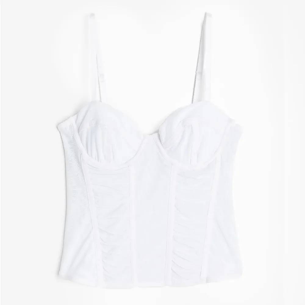 H&M Mesh Bustier top, white