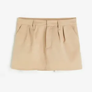 H&M Mini Twill Skirt, beige