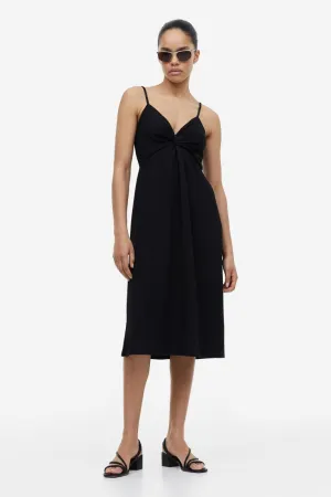 H&M twist dress, black