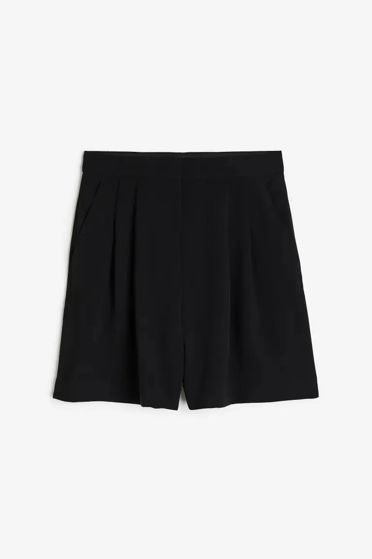 H&M wide shorts, black