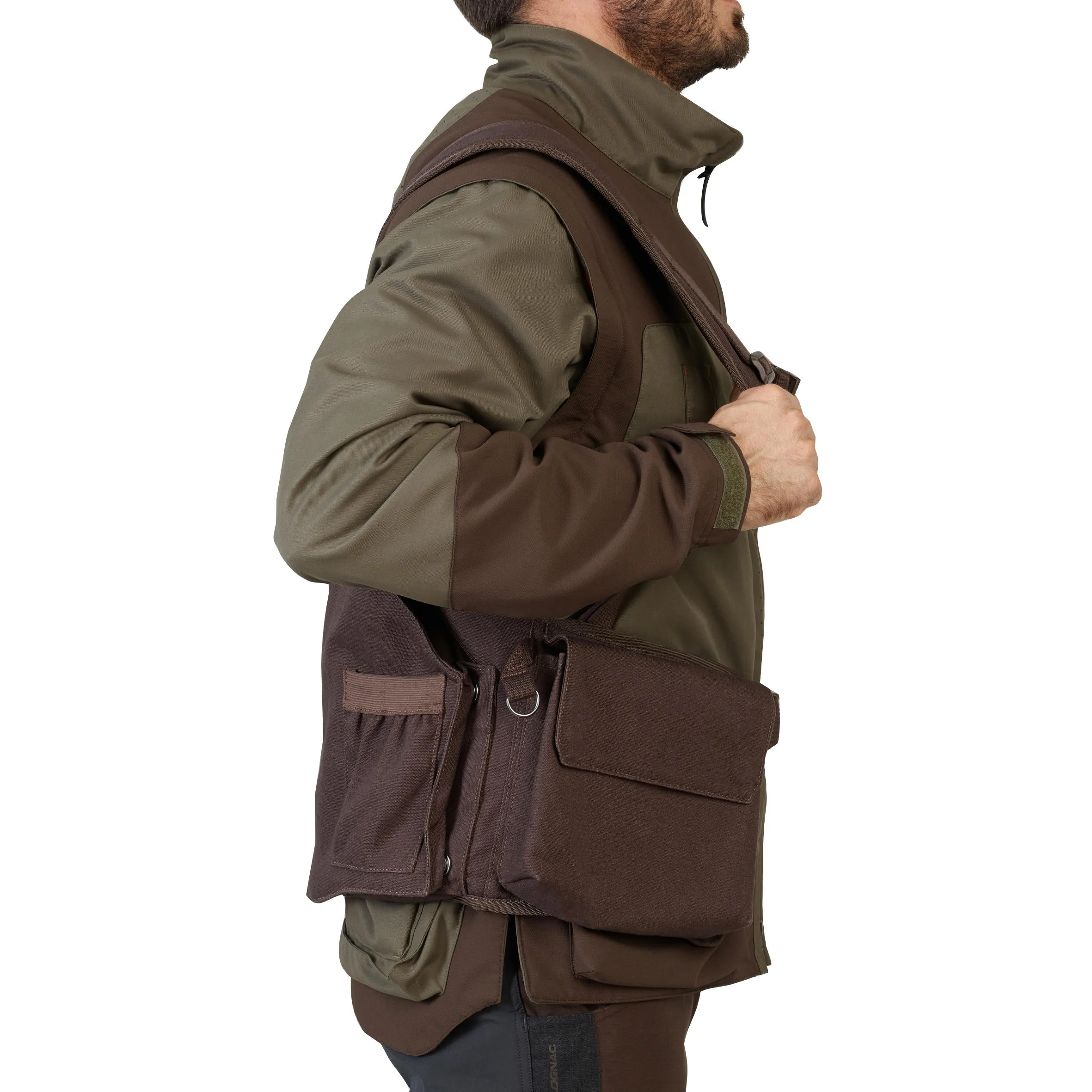 Hunting vest Solognac 900, brown