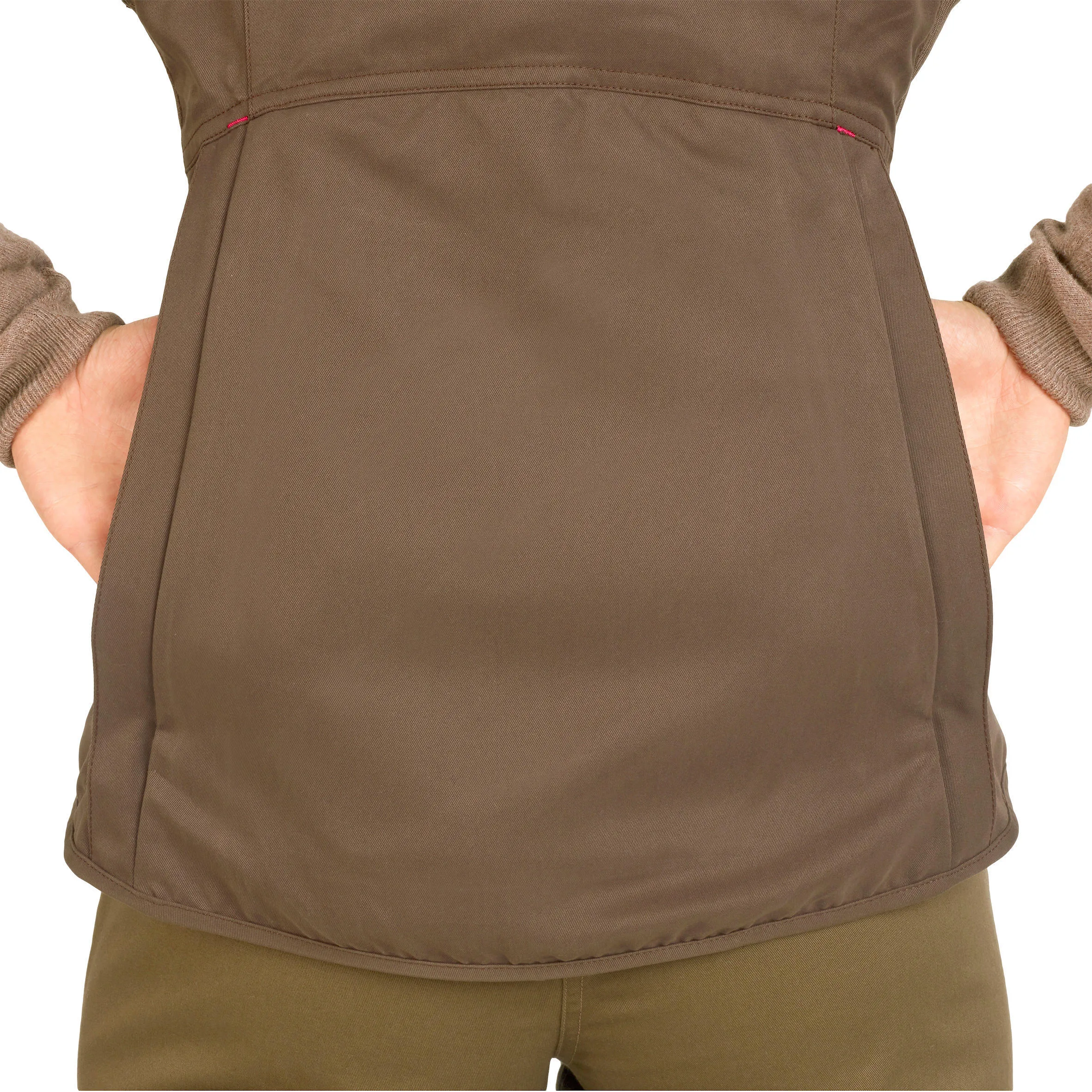 Hunting vest women's 500 double-sided brown, camouflage/orange SOLOGNAC coffee brown