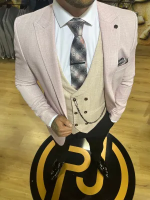 Malibu - Flamingo Pink 3 Piece Suit