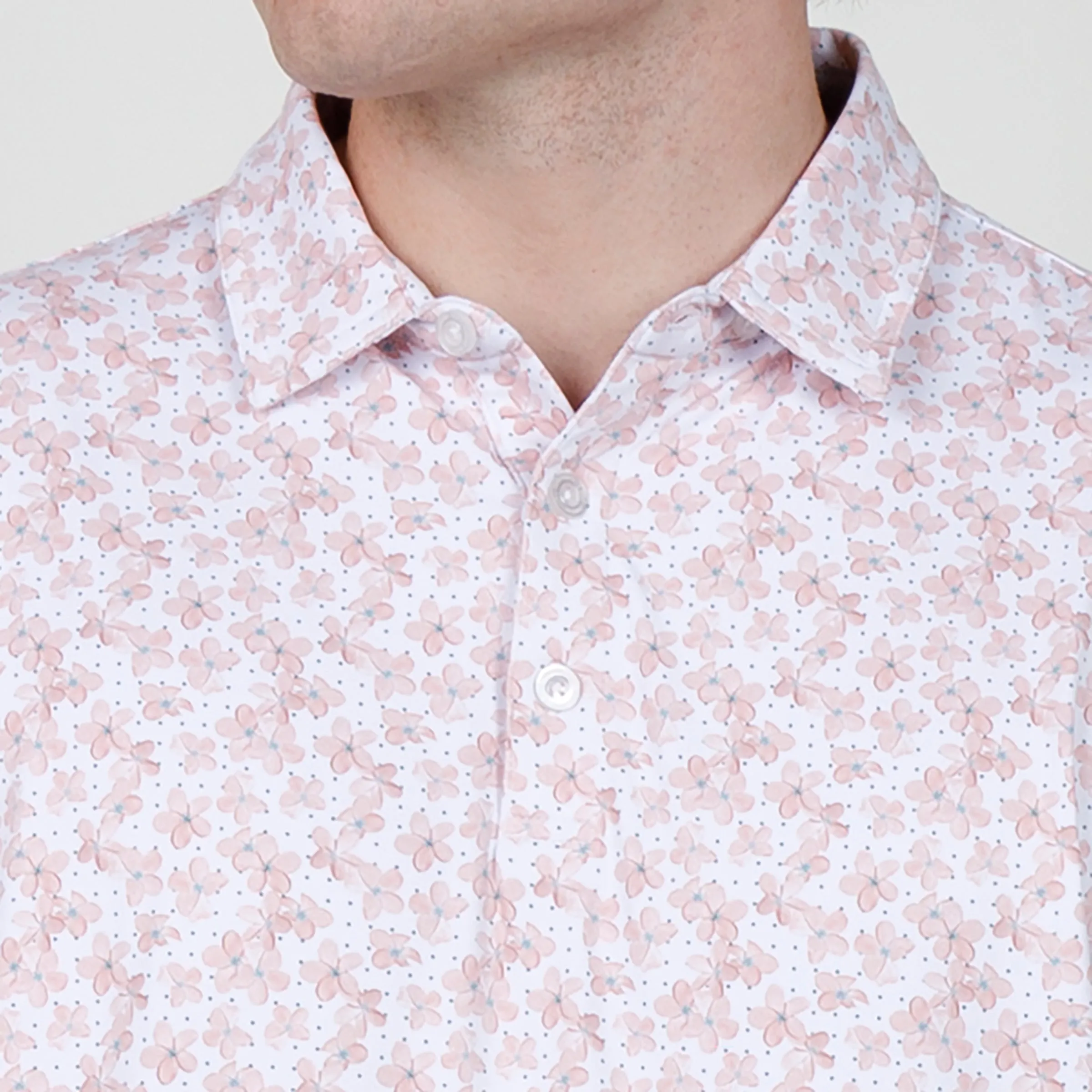 Melzi Polo - White/Lotus/Dusty Blue