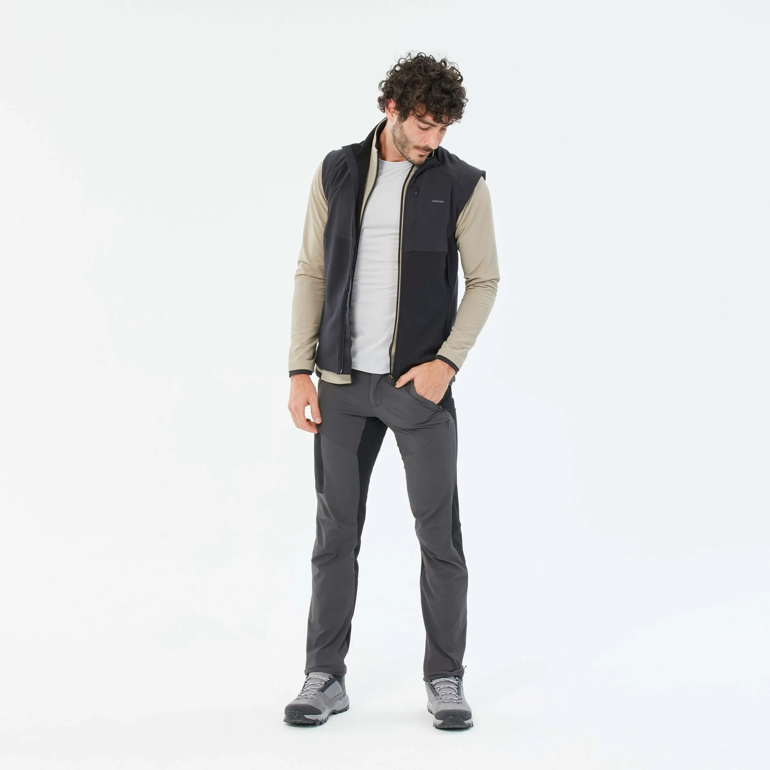 Men's fleece vest Quechua MH520, black