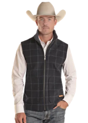 Men's Powder River Plaid Wool Vest