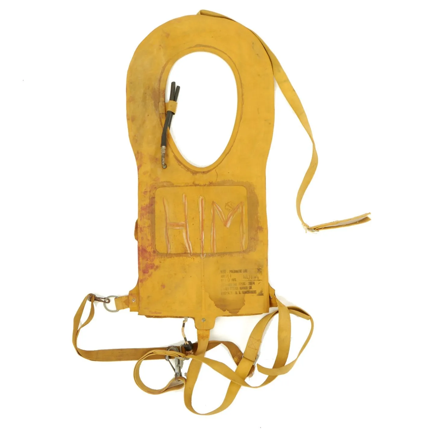 Original U.S. WWII USAAF Mae West Pneumatic Life Vest with Dye Marker - Dated December 16th 1944