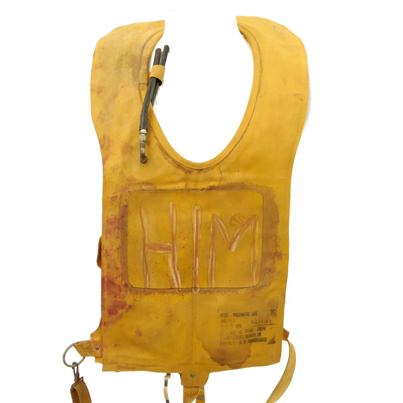 Original U.S. WWII USAAF Mae West Pneumatic Life Vest with Dye Marker - Dated December 16th 1944