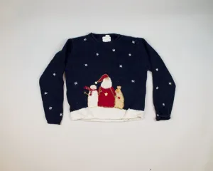 Santa With Pal-Small Christmas Sweater