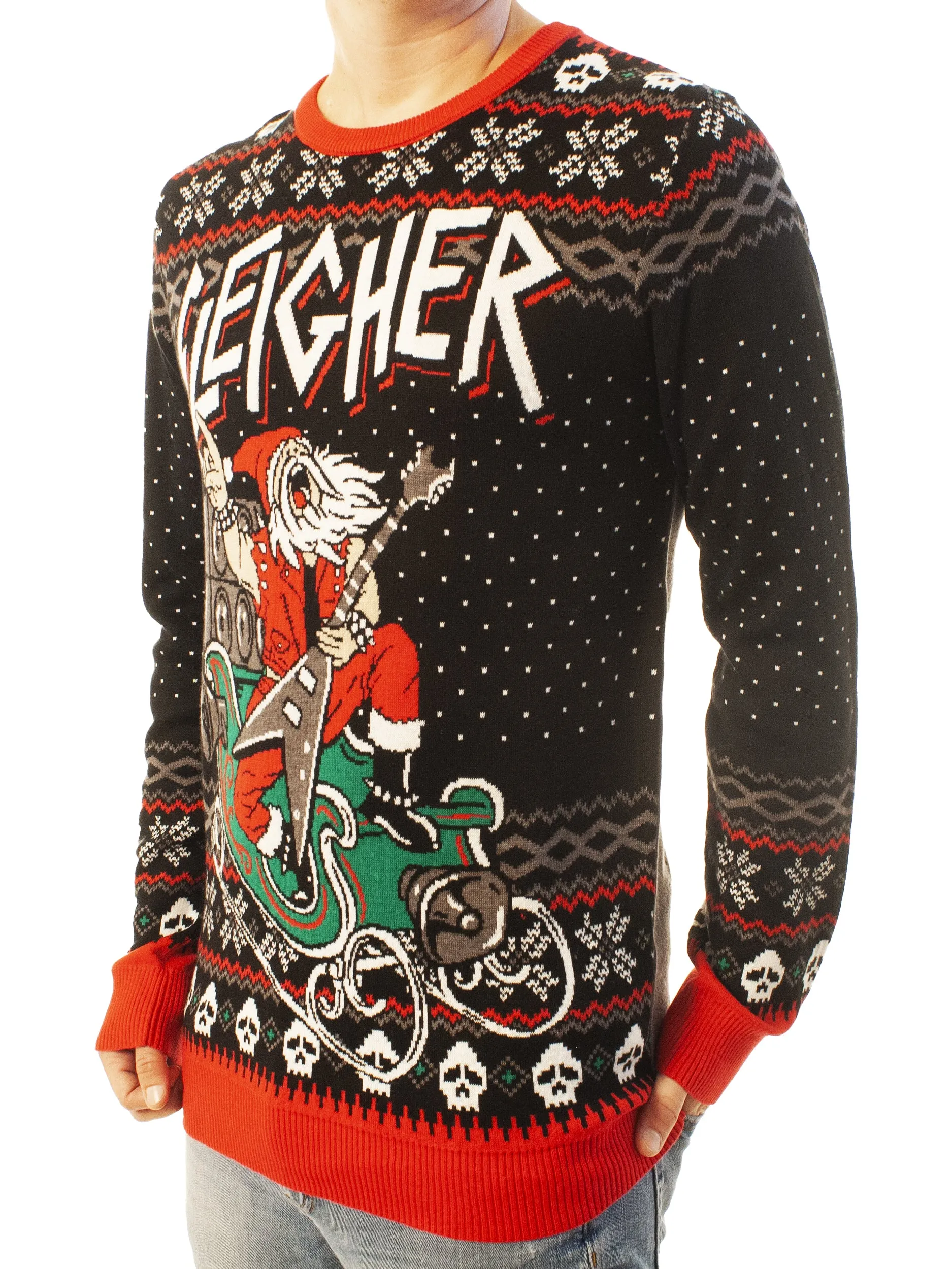 Sleigher Santa | Ugly Christmas Sweater For Men & Women | Unisex Sizing