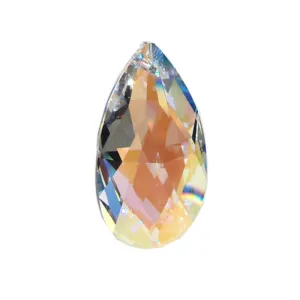 Swarovski Strass Crystal 28mm Aurora Borealis Almond prism