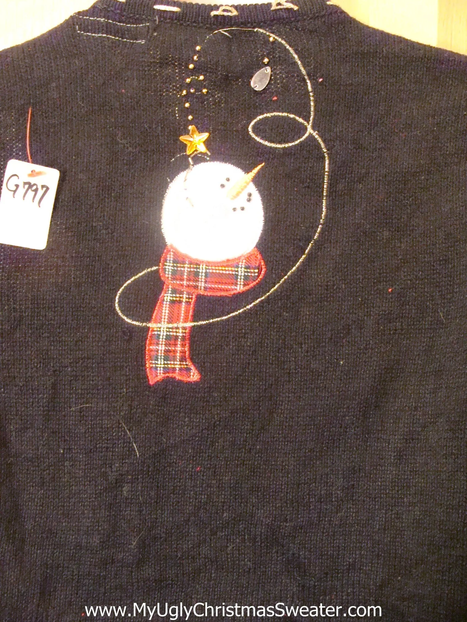 Tacky Light Up Christmas Sweater Vest Happy Snowmen