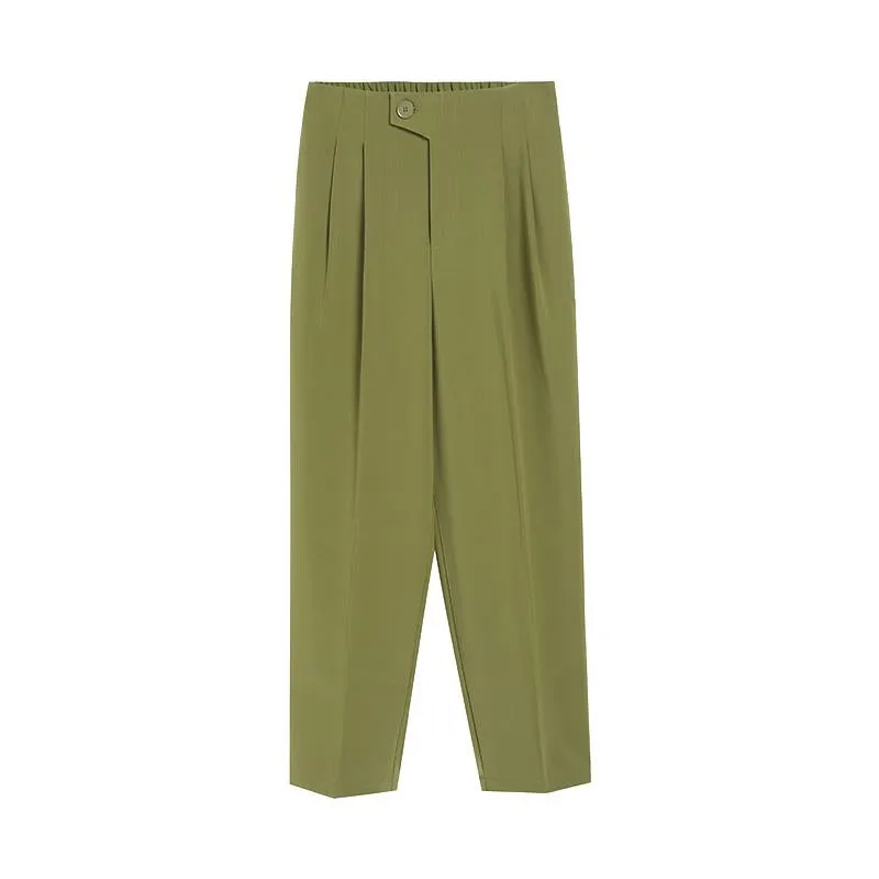 Trousers Versatile Draping High-Waisted Loose Fit Slimming Pants