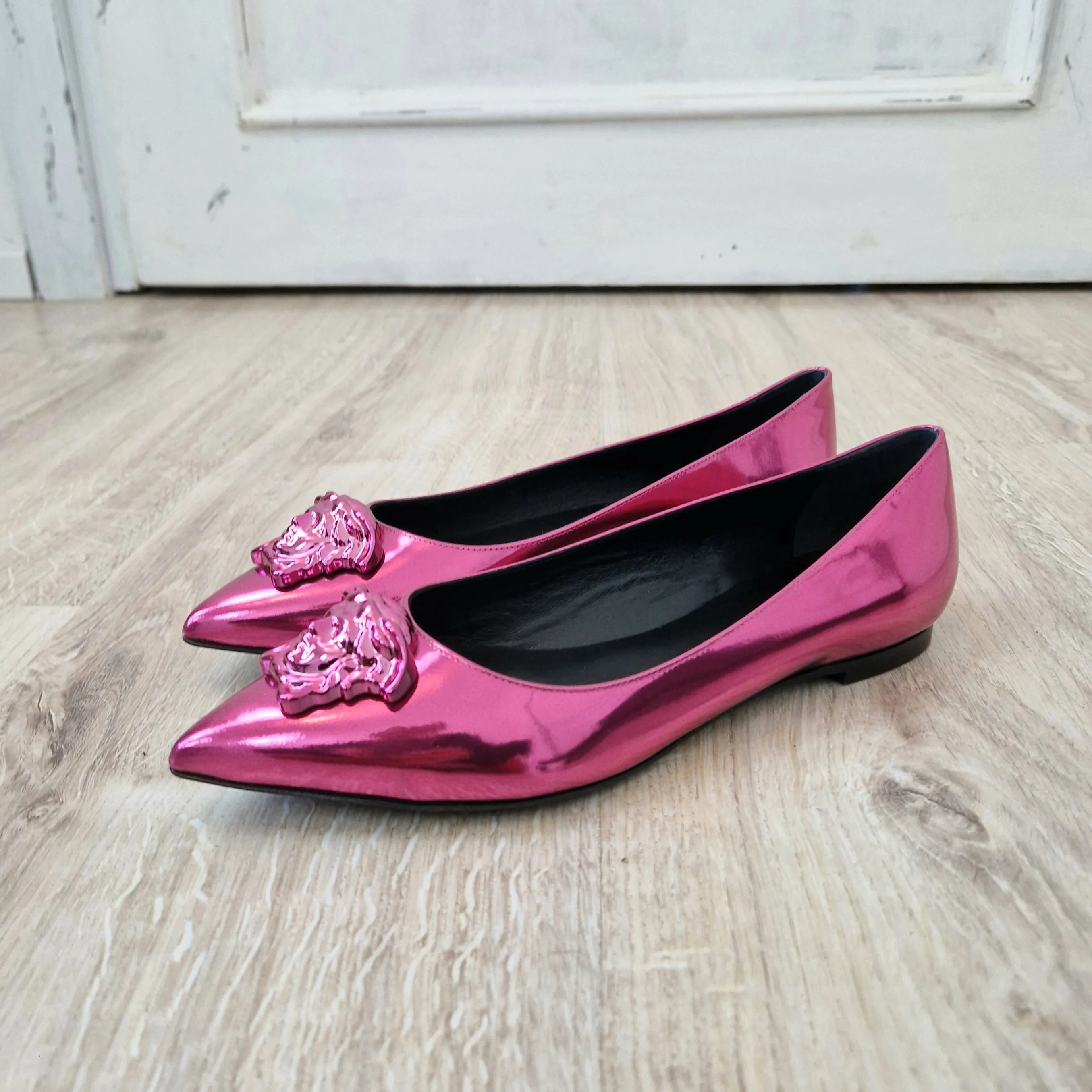 Versace | Ballerine rosa metallic