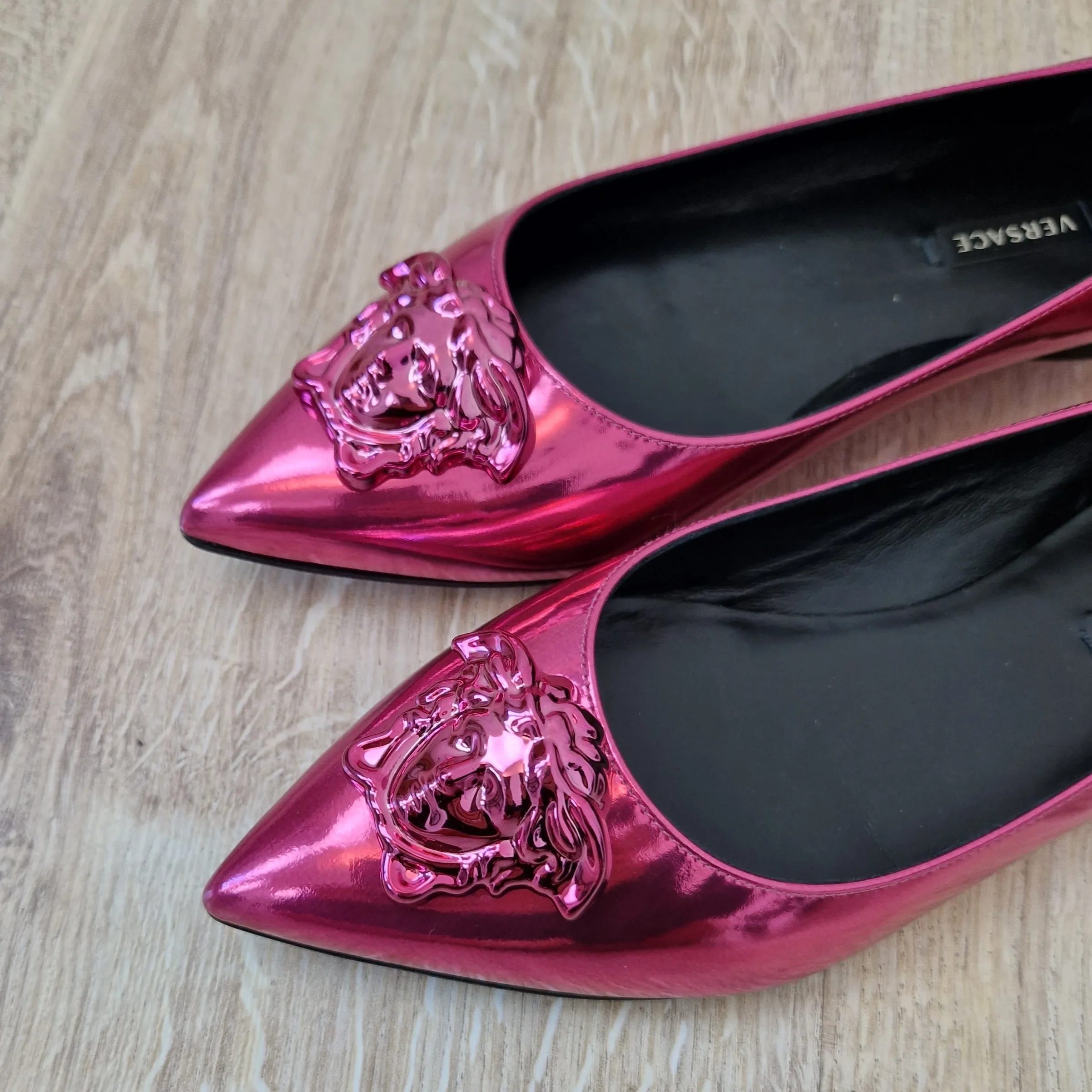 Versace | Ballerine rosa metallic