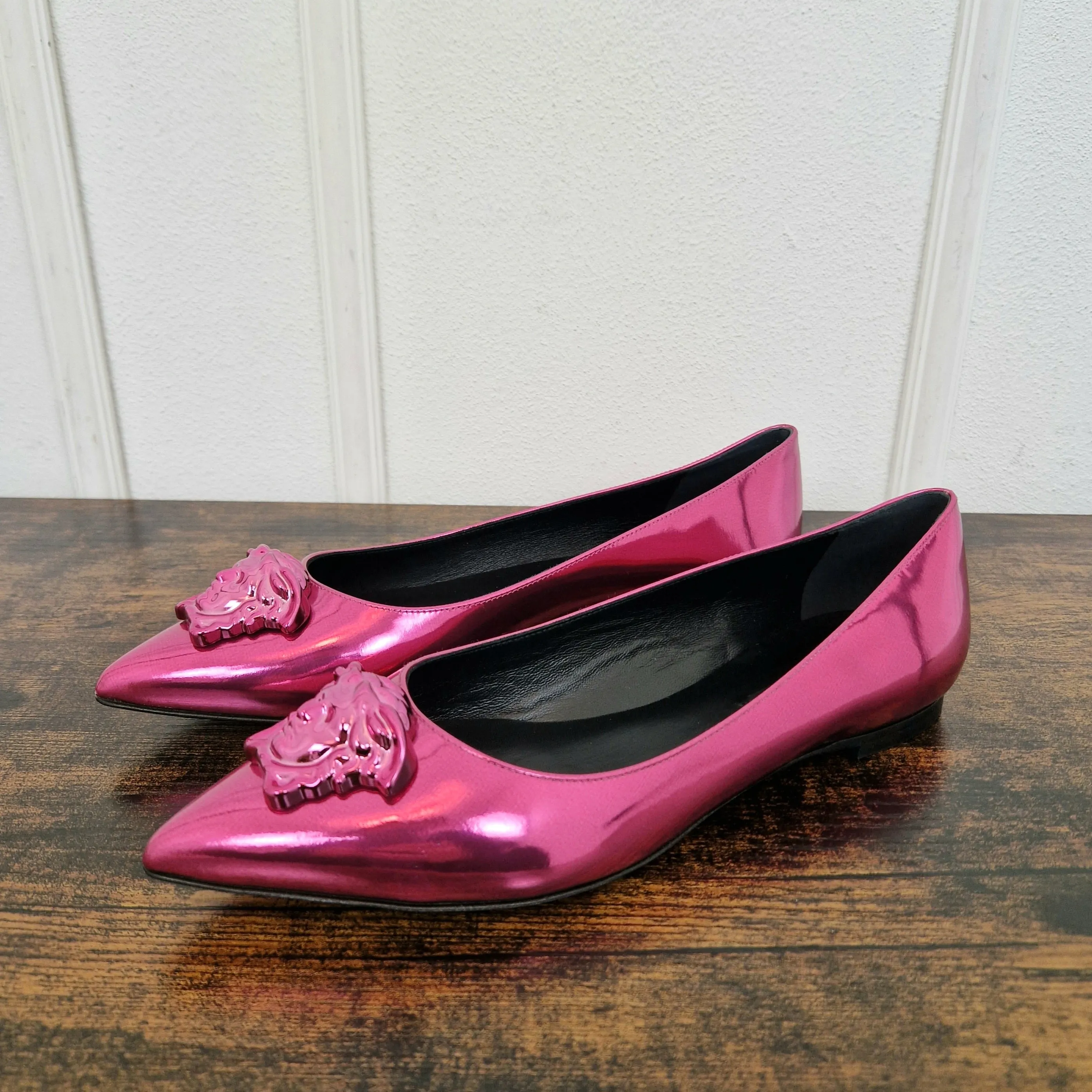 Versace | Ballerine rosa metallic