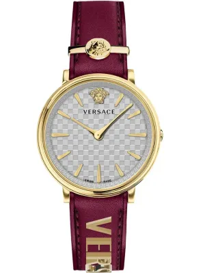 Versace Ladies Watch V-Circle 38mm Red Grey VE8104322